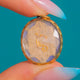Georgian 18ct Gold Faceted Stuart Crystal Blonde Woven Hair Pendant