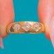 Antique 18ct Gold Diamond Star-Set Trilogy Stacking Ring, c.1887