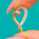 Two-Tone 9ct Yellow Gold & White Gold Witches Heart Diamond Charm