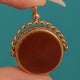 9ct Gold Carnelian Bloodstone Spinner Fob Pendant c.1911