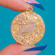 SOLID 9ct Gold 9ct Gold Round Engraved Locket, c.1908