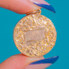 SOLID 9ct Gold Round Engraved Locket, c.1908