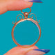 Round 9ct Gold picture locket with curled shoulder details