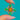 Silver spiral cross pendant with orange Fire Opal and green Chrysoprase
