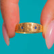 Pretty 18ct Gold Sapphire Rose Cut Diamond Stacking Ring - Chester 1900, Sapphire and Rose Cut Diamond front