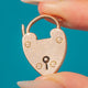 Antique 9ct Gold Heart Padlock Pendant
