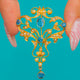 Art Nouveau 15ct Gold Aquamarine Pearl Pendant