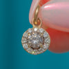 9ct Gold Diamond Cluster Charm, 0.35ct