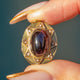 Victorian 15ct Gold Garnet Cabochon Pearl Star Pendant