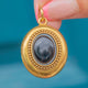 Victorian Solid 18ct Gold Banded Agate Anchor Locket