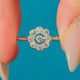 Art Deco 18ct Gold Diamond Target Cluster Ring c.1921