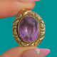 9ct Gold Foiled Georgian Amethyst Pendant