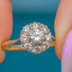18ct Gold 1.00ct Diamond Cluster Engagement Ring
