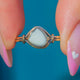 Georgian 9ct Gold White Agate Ring