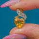 9ct Gold Citrine Heart Pendant