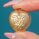 Victorian 18ct Gold Heart Locket with Bouquet & Bird, c.1870