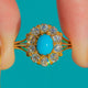 Late Victorian 18ct Gold Turquoise Diamond Cluster Ring