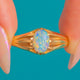 18ct Gold Art Deco Opal Belcher Ring