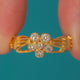 Antique Art Deco Clasped Hands Diamond Cluster Ring c.1927