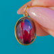 9ct Gold Garnet Cabochon Charm 2.20ct