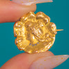 Darling Antique 18ct Gold Art Nouveau Lady's Portrait Brooch with Diamond Collar