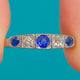 18ct Gold & Platinum Art Deco Sapphire Diamond Five Stone Ring