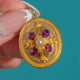 Victorian 15ct Gold Garnet Pearl Pendant