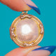 Edwardian Antique 9ct Rosy Gold Round Embossed Locket