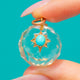 Victorian Rock Crystal Faceted Turquoise Orb Star Pendant, 42.00ct
