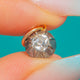 9ct Gold Georgian Diamond Charm, 0.15ct Collet-Set Old Mine Cut Diamond