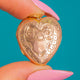 Edwardian 9ct Gold Engraved Heart Locket