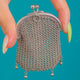 Mini Art Nouveau French Silver ChainMail Coin Purse