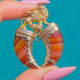 Majestic Antique 15ct Gold Double Lion Claw Pendant