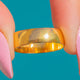 Victorian 22ct Gold Cigar Band Ring c.1893