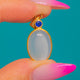 18ct Gold Moonstone Cabochon Sapphire Pendant