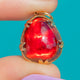 Striking 9ct Gold Victorian Garnet Pear Cabochon Pendant, 11.20ct