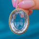 Victorian 9ct Gold Rock Crystal Pendant 26.00ct