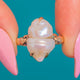Art Nouveau Era 14ct Gold Baroque Pearl Ring