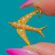 Antique 18ct Gold Pearl Swallow Pendant