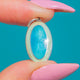 Edwardian Silver Sky Blue Guilloche Enamel Charm c.1905