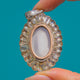 Stunning 19th Century Georgian Paste Oval Flower Locket, c.1800
