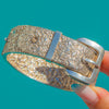 Victorian Silver Buckle Bangle with Embossed Shells & Flowers