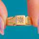 Antique 18ct Gold Square Diamond Signet Ring