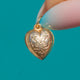Mini Antique Victorian 9ct Gold Puffy Heart Charm