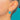 15ct Gold Pavé Turquoise Bombe Cluster Drop Earrings