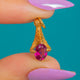 Antique 18ct Gold Garnet Claw Charm