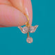 Dainty Victorian Old-Cut Diamond Leaf and Berry Charm