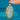 18ct Gold Andamooka Opal Pendant with Turquoise Accents, 55.00ct Opal